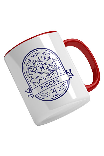 StoryGift Romania Cana Cu Semn Zodie Peste, Pices, Mituri, Zodiac, Albastru 3...