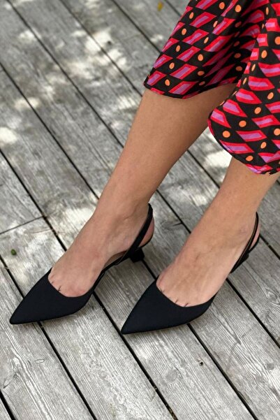 Gökhan Talay Addison Siyah Süet Alçak Topuklu(4 cm) Klasik Topuklu Ayakkabı