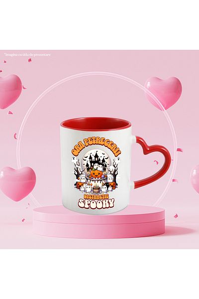 StoryGift Romania Party Time Mug, Haunted House Ghost Fun, 330ml, Ceramic with Handle, With,STG.