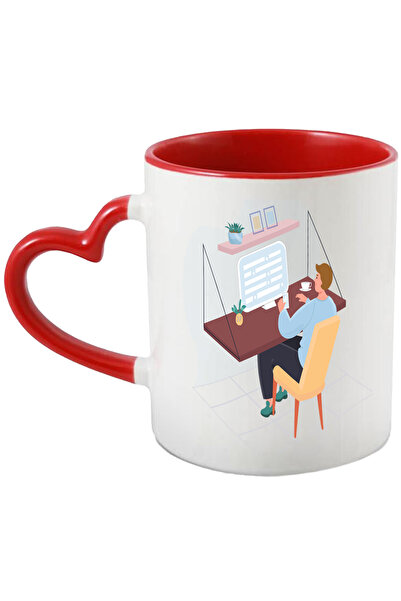 StoryGift Romania Cana Cu Birou, Telefon, Monitor, Scaun, Multicolor 330 ml, ...