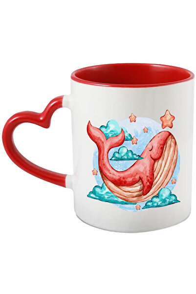 StoryGift Romania Cana Cu Balena, Nori, Stele, Cer, Multicolor 330 ml, Cerami...