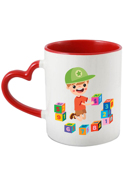 StoryGift Romania Cana Cu Copil, Cuburi, Sapca, Numere, Multicolor 330 ml, Ce...