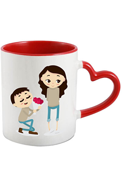 StoryGift Romania Cana Cu Buchet, Trandafiri, Indragostiti, Multicolor 330 ml...