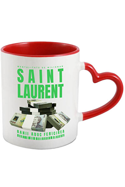 StoryGift Romania Cana _Saint Laurent_ - Banii Aduc Fericirea, 330ml, Ceramic...