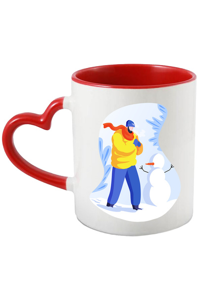 StoryGift Romania Cana Cu Om De Zapada, Fular, Iarna, Manusi, Multicolor 330 ...