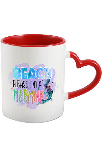 StoryGift Romania Cana cu mica sirena cu mesajul "Beach please, I'm a mermaid...