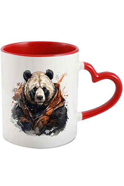 StoryGift Romania Cana Cu Urs Panda, Vesta, Fantasy, Haine, Animal, Ilustrati...