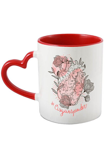 StoryGift Romania Cana Cu Mesaj In Engleza Organspender,Inima, Flori, Frunze,...