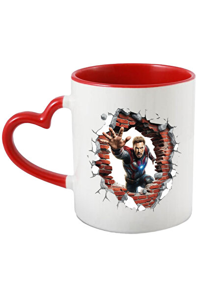 StoryGift Romania Cana Cu Thor, Avengers, Marvel, Supereroi, Zeu, Mitologie, Zid, Multicolor 330 m, Cu Maner Inim