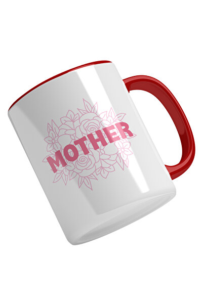 StoryGift Romania Cana Cu Text Mother, Fundal Flori Roz, Cea Mai Buna Mama, I...