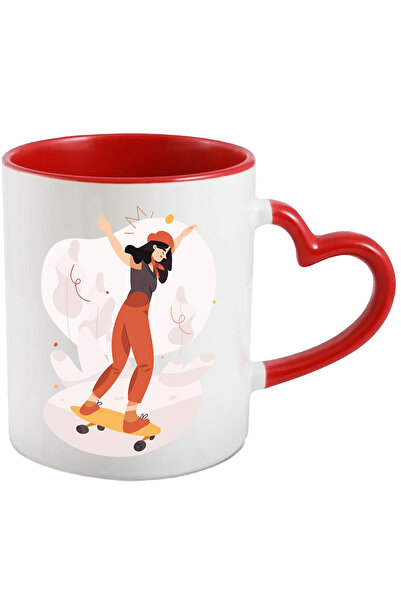 StoryGift Romania Cana Cu Fata, Skateboard, Placa, Palarie, Esarfa, Natura, C...