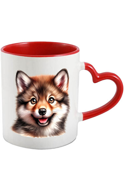 StoryGift Romania Cana cu un pui de lup vesel | ilustratie | jucaus | animalu...