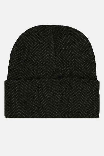 Levi's Men Brand Logo Geometric Knitted Beanie, Dark Green