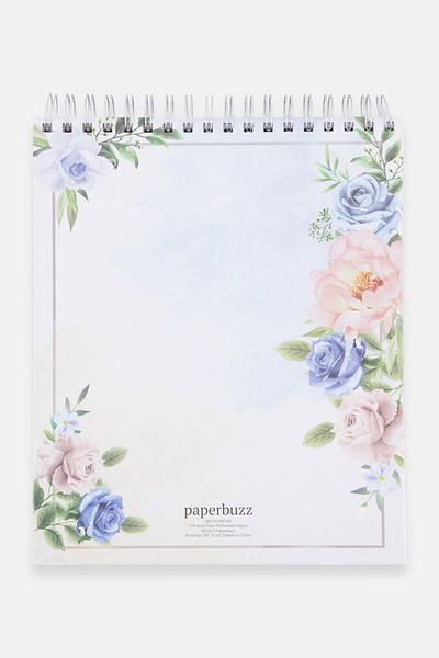 Paperbuzz Floral Sketch Book, Blue Combo