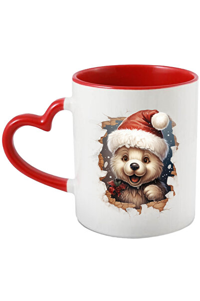 StoryGift Romania Cana cu un ursulet cu caciula de Craciun | vasc | perete sp...