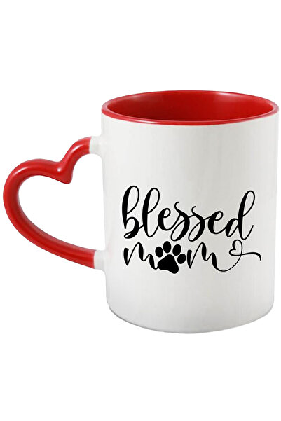 StoryGift Romania Cana cu o labuta si o inimioara cu mesajul "Blessed mom" - ...