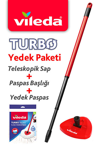 Vileda Turbo Teleskopik Sap Üçgen Başlık Yedek Paspas
