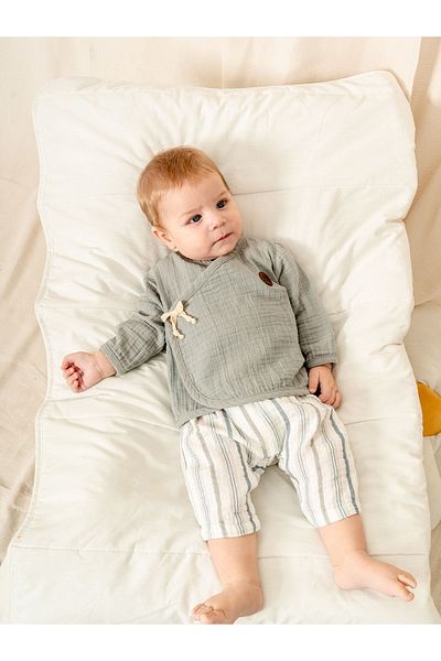 Kidaxi Muslin Double Breasted Suit |   Stylish and Comfortable Design |   1-12 Months