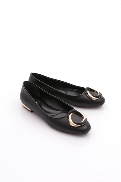 DGN 1840 Women's Twist Buckle Ballerinas