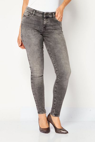 Diesel Women Slandy Super Skinny Stretchable Washed Denim Jeans, Grey