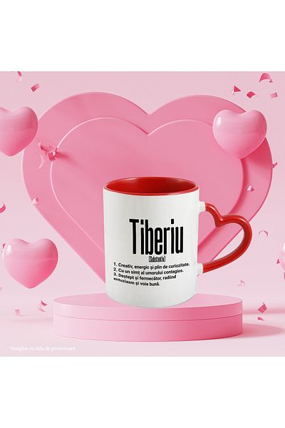 StoryGift Romania Mug With The Name Tiberiu, With Motivational Message, Creative, Energetic, Curious, Smart, With, STG.
