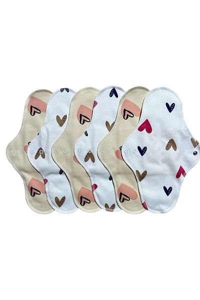 Ponped Washable 6-Piece Natural Women's Pad (Night)