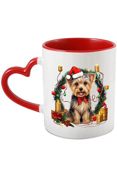 StoryGift Romania Cana cu un catel cu caciula de Craciun, ilustratie, bucurie...