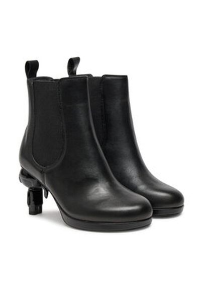 Karl Lagerfeld ghete de damă până la gleznă KL39044 negre