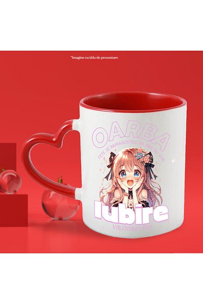 StoryGift Romania Anime Style Girl In Love Mug Text Blind Love Girls Fall In Love WITH C, With, STG