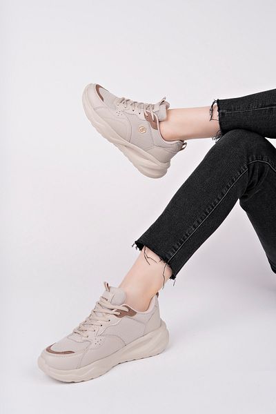 McDark Women's Ecru Sneaker Sports Shoes