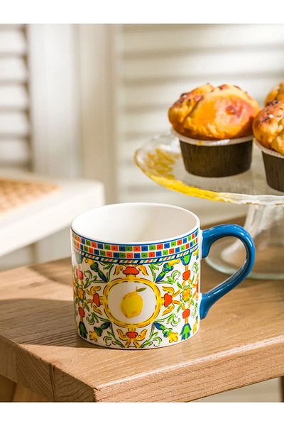 LC Waikiki Lcw Home Mixed Printed Porcelain Mug 320 ml
