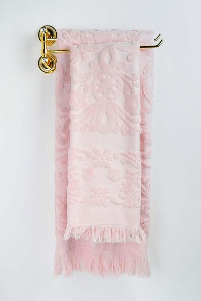 birizmoda Isabel Fringed Bath Towel - Powder