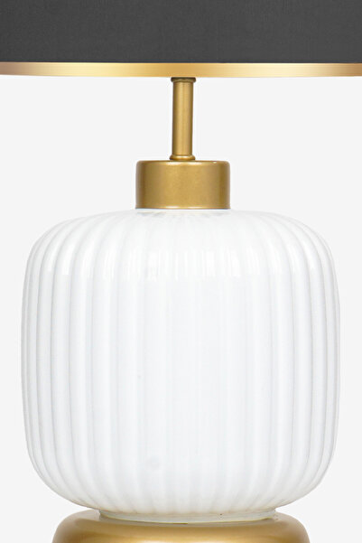 MINIMAL ETICARET VE BILGI TEKNOLOJILERI Intense White Gold - Gray - Glass Lampshade