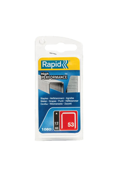 Rapid 40109505, Top Bottom Set of 1080 galvanized fine wire staples No. 53, 1...