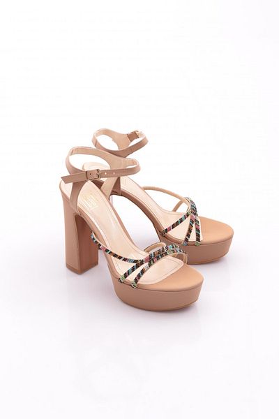 DGN Pantofi de seara de dama cu toc gros 2623192131532322