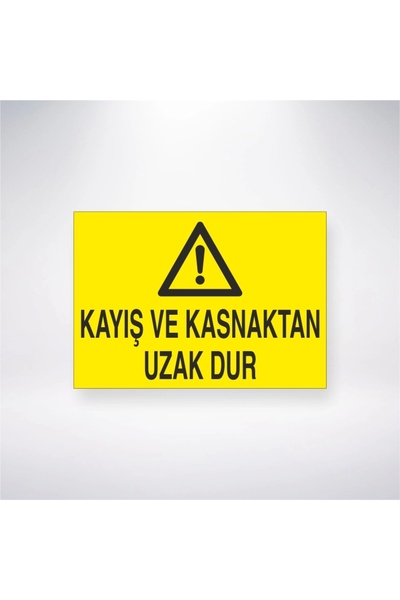 Reysa Tasarım Keep Away from Belt and Pulley Sticker 20X28 cm