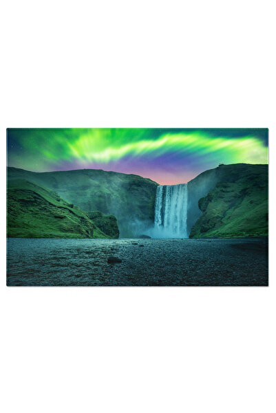 StoryGift Romania Tablou Canvas Cu Cascada Skogafoss In Islanda - Apa, Munte, Frumusete
