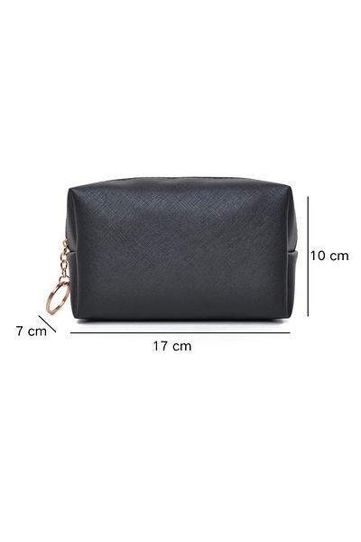Viyogo Geanta pentru cosmetice din poliester, 17 x 10 x 7 cm, negru
