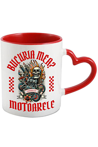 StoryGift Romania Cana cu Motor Masina Craniu Elemente Mecanice Flacari Text ...