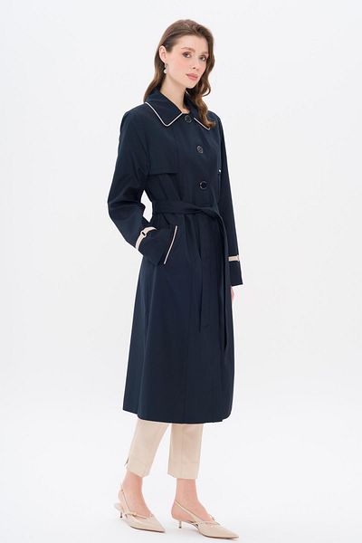 Olcay Καμπαρντίνα Plus Size - Wise Piping and Cape Shirt 4301