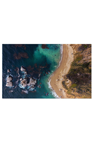 StoryGift Romania Tablou Canvas Vedere Aeriana A Coastei In Big Sur, Cu Apa S...