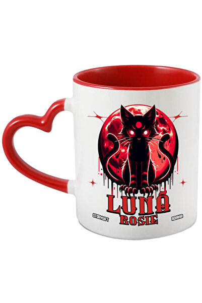 StoryGift Romania Cana Pisica posedata ochii rosi horror Lună Roșie, 330ml, C...