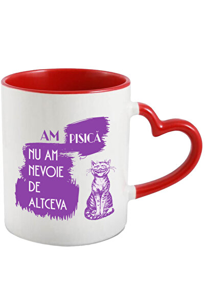 StoryGift Romania Cana Pisica zambind, text haios N-AM NEVOIE DE NIMIC ALTCEV...