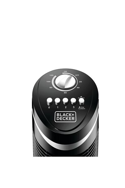 Black&Decker Black Decker Tower Fan - 3 Speeds - 50w - 120 Min Timer - Black - Tf50-b5