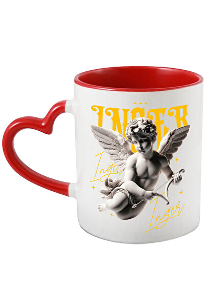 StoryGift Romania Cana cu Copil Statuie Inger Cu Aripi Text Motivational, Cer...