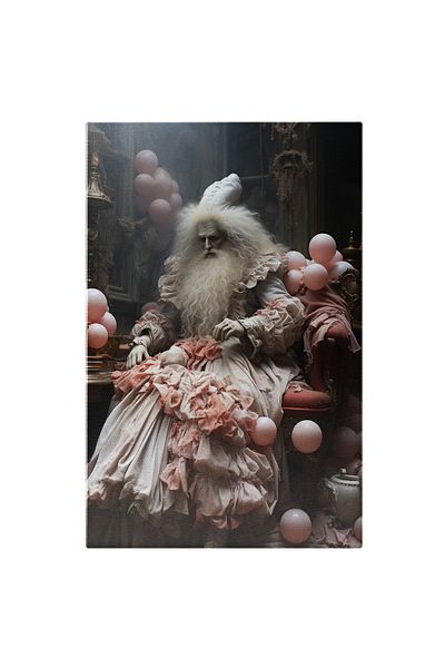 StoryGift Romania Tablou Canvas: Bătrânul Cu Barbă Albă În Așteptare Eternă Pictura Digitala