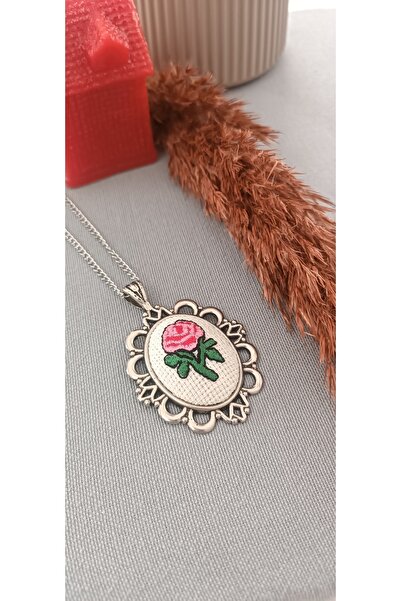 NAS fashion Kanaviçe Otantik Etamin Uzun Zincir Kolye – El Yapımı & Etnik Tasarım