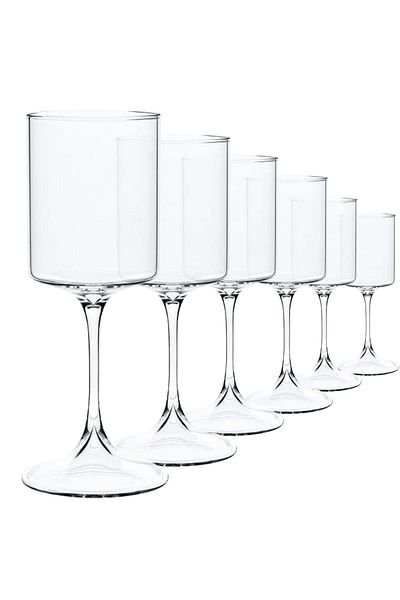 Quasar & Co. Set of 6 Wine Glasses ®, Flared Model, 355 Ml, Glass, Transparent