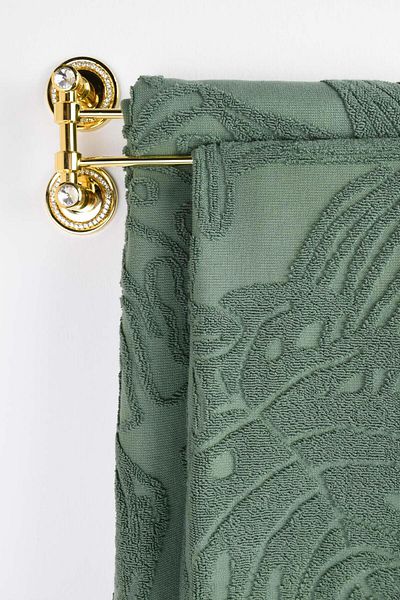 birizmoda Botanical Garden Fringed Bath Towel - Green