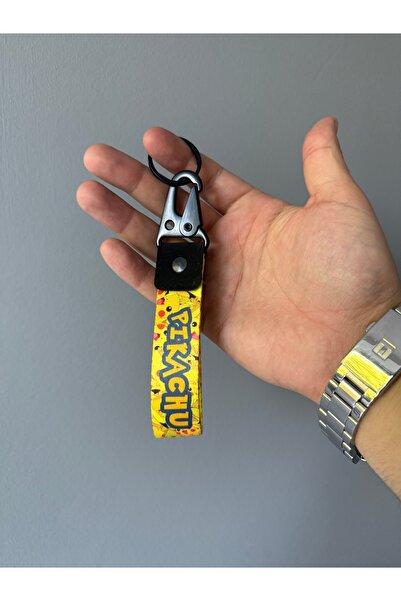 Duftpalm سلسلة مفاتيح للدراجة النارية من القماش بتصميم بيكاتشو